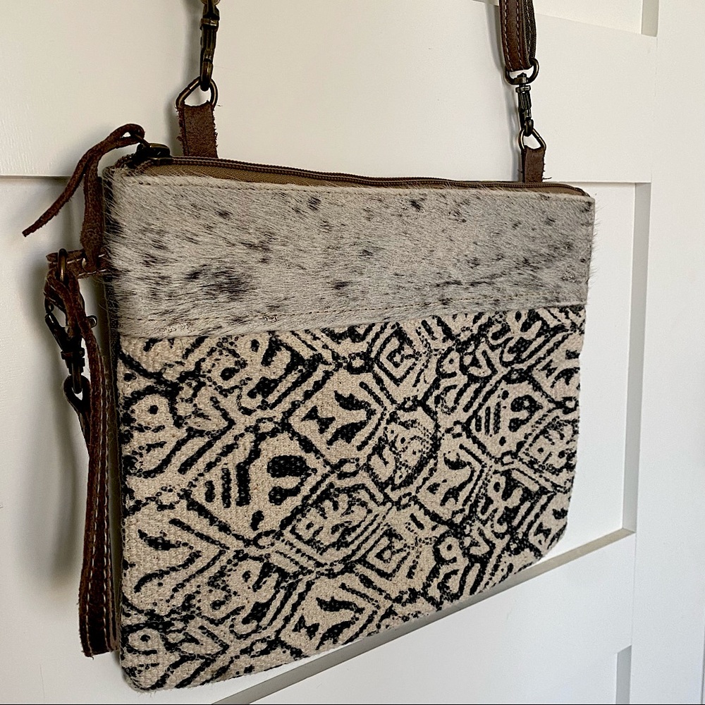 Myra Bag Cowhide Canvas Bag